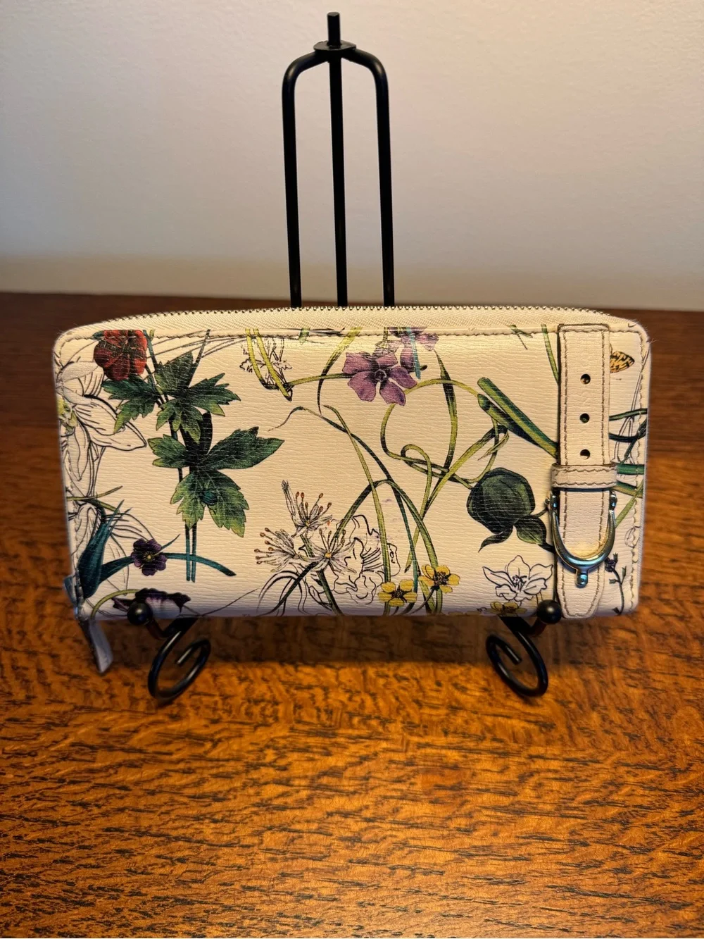 Gucci Flora “Nice” Zip Around Long Wallet w/COA
